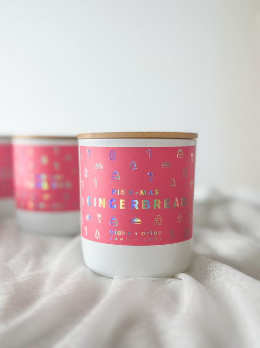 PINK-MAS Soy Candle - Gingerbread