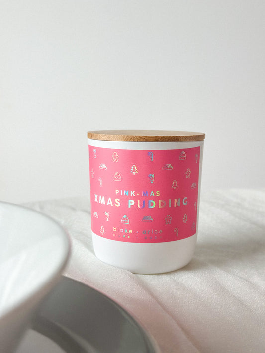 PINK-MAS Soy Candle - Xmas Pudding